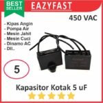 Kapasitor Kotak 5uF 5 uF Dinamo Motor AC PLN Induksi Kipas Angin Fan Capacitor 450VAC 450 VAC V AC