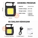 Gantungan Kunci Lampu Mini LED COB USB Charge Cas Senter Camping Camp - Image 2