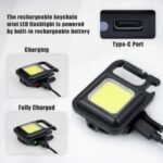 Gantungan Kunci Lampu Mini LED COB USB Charge Cas Senter Camping Camp - Image 5