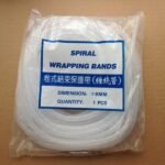 Cable Kabel Spiral 12mm Selang Gulung Pelindung Wrap Band Hitam Putih - Image 2