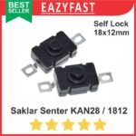Saklar Senter Switch KAN28 1812 18x12mm Push Button Self Lock Locking
