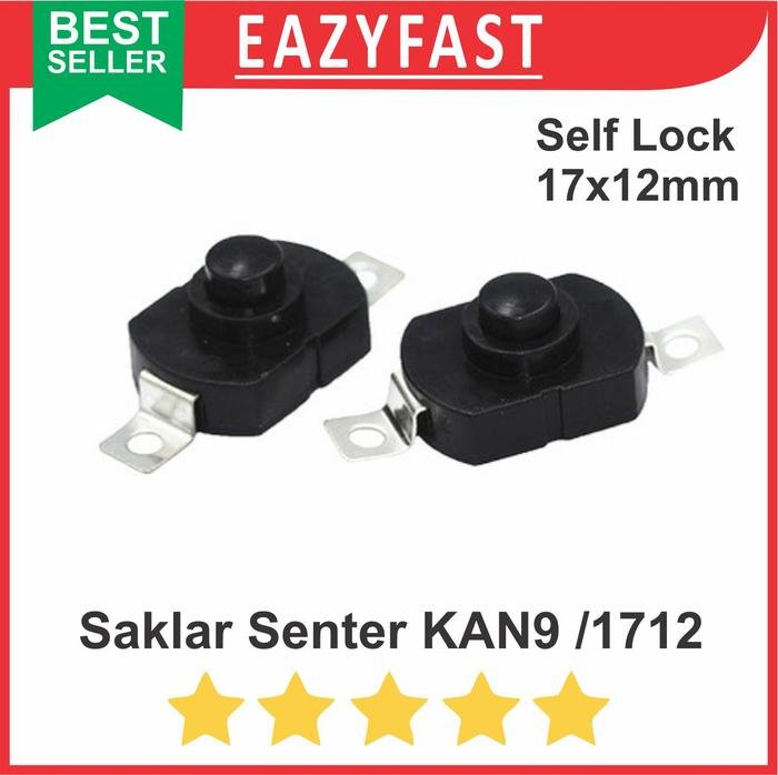 ginee_20250924094956050_4786495287.jpeg Saklar Senter Switch KAN9 1712 17x12mm Push Button Self Lock Locking - Image 1