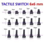 Tactile Switch Push Button 4P 6x6mm 4 4.3 5 6 7 mm Pendek 4 Pin Kaki - Image 2