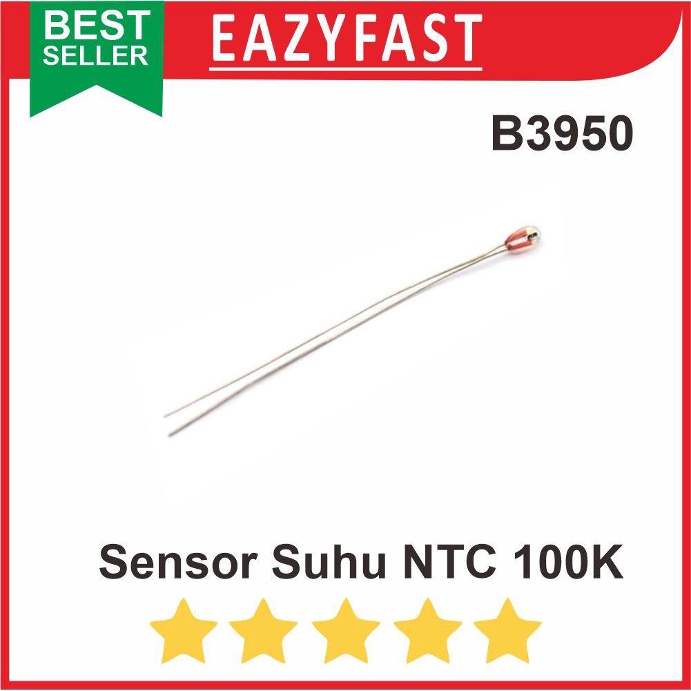 ginee_20250925142744339_5370256890.jpeg B3950 NTC Thermistor Temperature Sensor Suhu 100K Ohm Thermal Resistor - Image 1