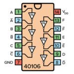 IC CMOS CD 40106 BE DIP Schmitt Trigger CD40160BE CD40106 40106BE CD HD HCF HEF MC TC BE - Image 2