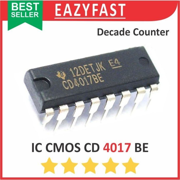 ginee_20250925163833924_2287812870.jpeg IC CMOS CD 4017 BE DIP Decade Counter Bit Desimal Decimal CD4017BE CD4017 4017BE CD HD HCF HEF MC TC BE - Image 1