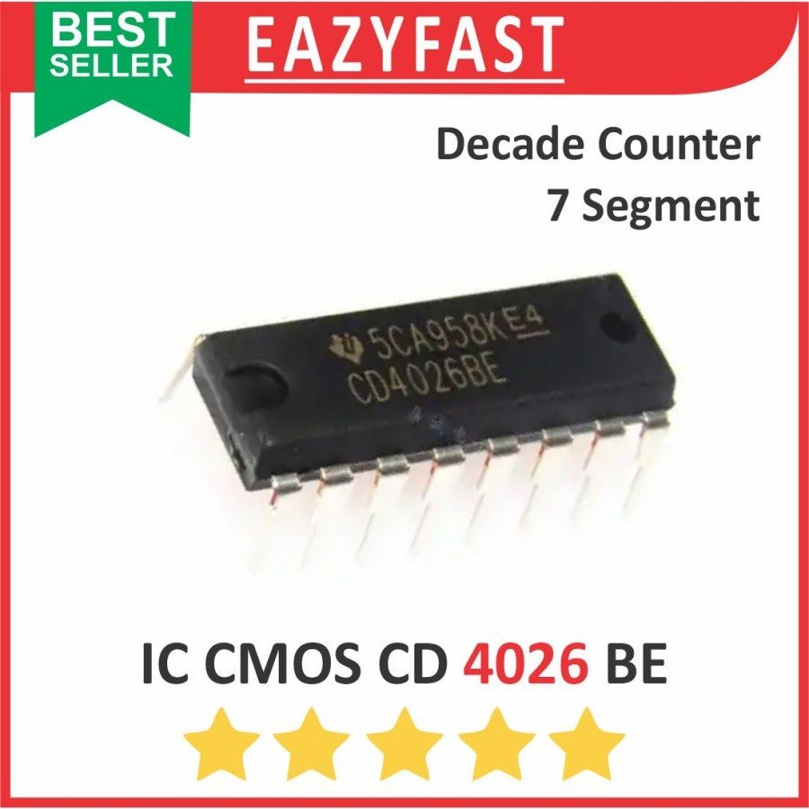 ginee_20250925164005992_6849471374.jpeg IC CMOS CD 4026 BE DIP Decade Counter 7 Seven Segment Decimal CD4026BE CD4026 4026BE CD HD HCF HEF MC TC BE - Image 1