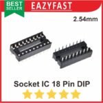 Socket IC 18P 18 P Pin Kaki DIP Skinny Soket Rumah Dudukan Adapter