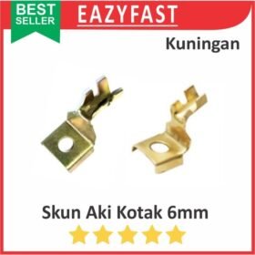 Skun Kabel Kotak Baut 10 M6 6mm Accu Motor Mobil Sekun Socket Cable Terminal M 6 mm Kuningan Tembaga