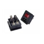 Socket C8 Kabel Power AC 2 Lubang Pin Angka 8 Switch Saklar IEC320 - Image 3