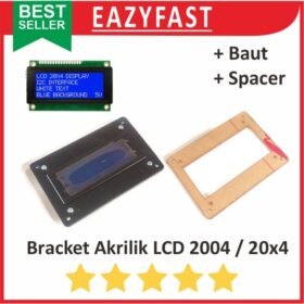Bracket Akrilik LCD 2004 20x4 Acrylic Case Frame Arduino Tutup Panel
