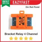 Bracket Dudukan Modul Relay 4 Channel Module MCB Din Rail Rel Panel - Image 2