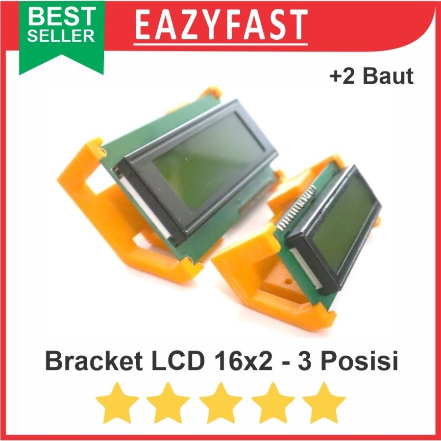ginee_20250930162609267_7628959198.jpeg Bracket Dudukan LCD 1602 16x2 Arduino Holder 3 Posisi Tegak Miring - Image 1