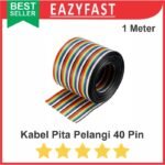 Kabel Pita Pelangi 40p 40 P Pin Jalur Rainbow Ribbon Cable IDC Strip