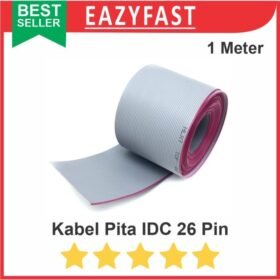 Kabel Pita IDC 26p 26 P Pin Jalur Helai Flat Ribbon Cable Strip Abu