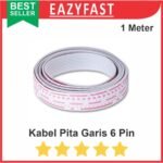 Kabel Pita ISP Warna 6 Pin Baris Jalur Way Ribbon Flat Cable 1 meter