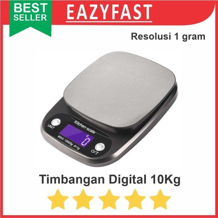 ginee_20241213120935305_4581472315.jpeg Timbangan Digital 10Kg Dapur Bumbu Masak Kopi Kimia Resin Akurasi Gram - Image 1