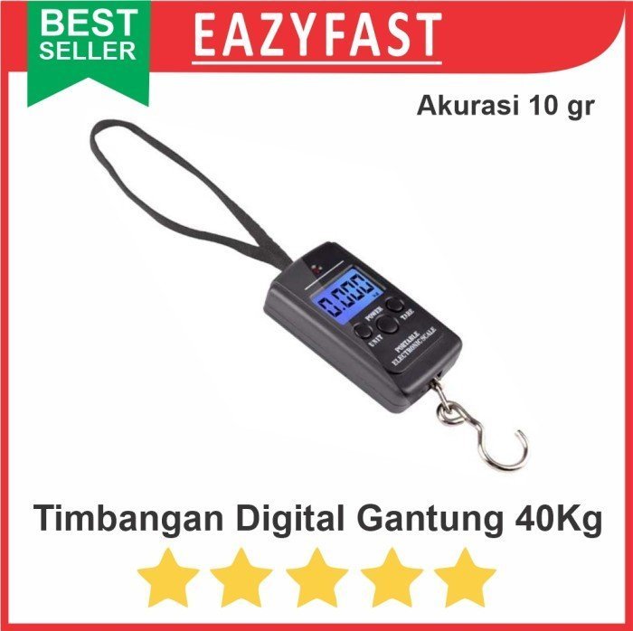 ginee_20250919115643813_7237601861-1.jpg Timbangan Gantung Digital 40kg Tas Koper Bagasi Laundry Barang Belanja - Image 1