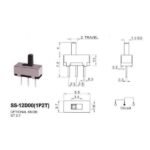 Slide Switch SPDT 1P2T Saklar Geser Kecil Mini Toggle 3 Pin PCB 4mm - Image 3