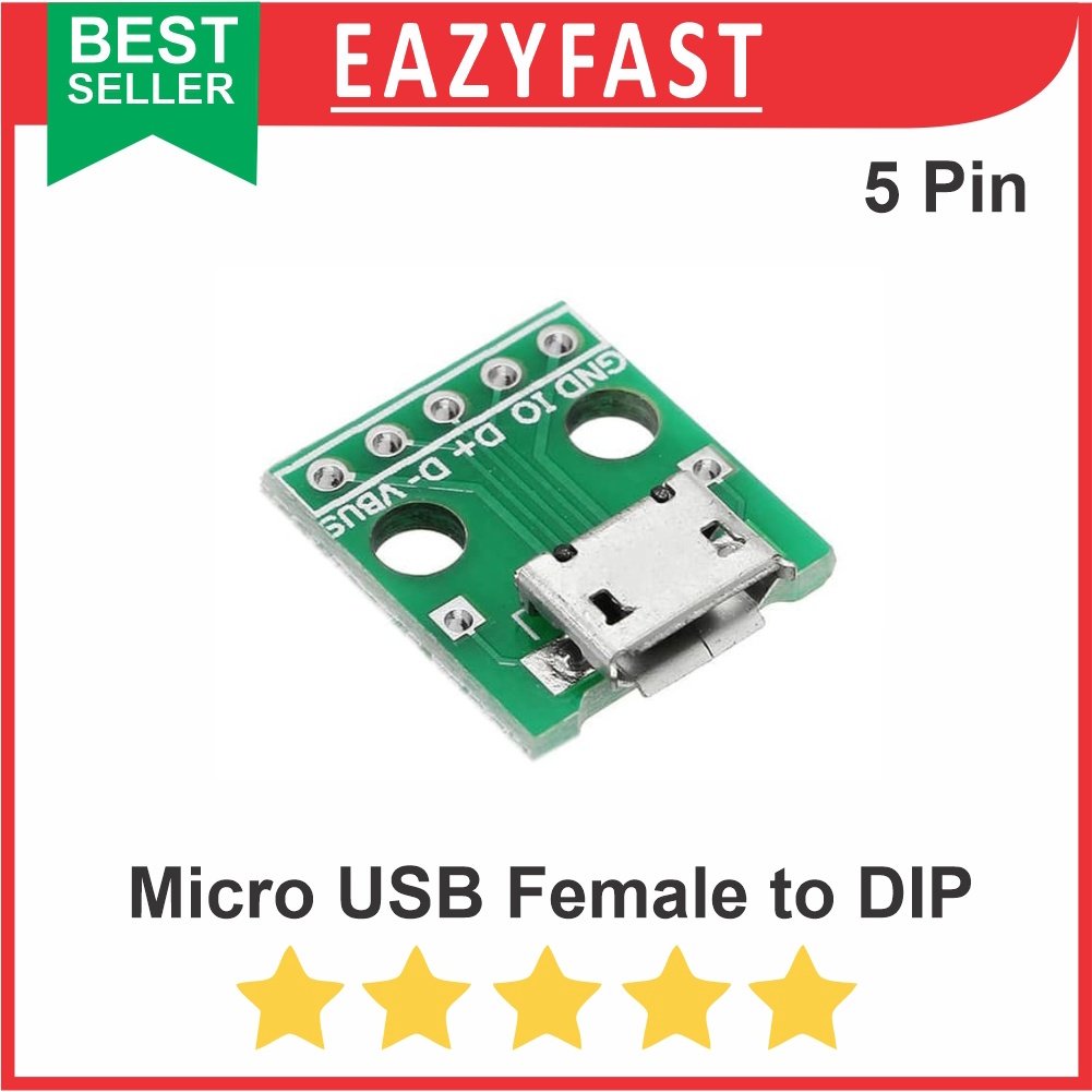 ginee_20251003110401441_3619132784.jpeg Female Betina Micro USB to DIP Converter Breakout Board - Image 1
