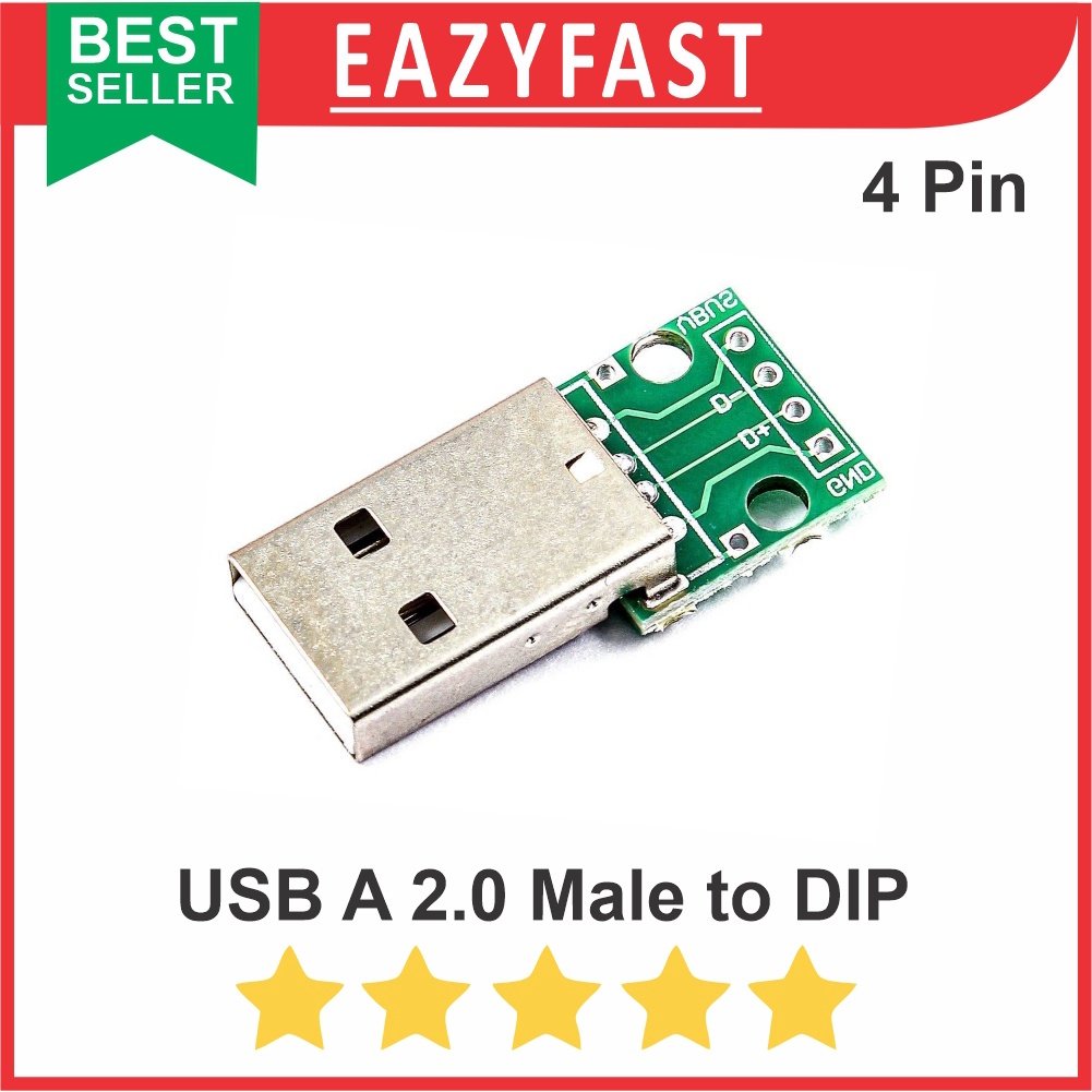 ginee_20251003110518017_9721331990.jpeg male Jantan USB 2.0 to DIP Converter Breakout Board Adapter PCB - Image 1