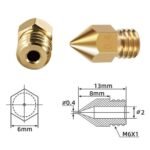 Nozzle Head 3D Printer MK8 0.1 0.2 0.3 0.4 0.6 0.8 1 Ender Ender3 Anet - Image 2