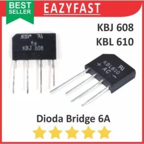 Dioda Kiprok Bridge 6A 6 A Ampere Diode Rectifier KBJ608 KBL610 Jembatan Penyearah AC DC Sisir Meja Kotak KBU KBP KBJ KBL GBU GBJ KBPC 606 607 608 610