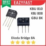 Dioda Kiprok Bridge 8A 8 A Ampere Diode Rectifier KBU810 KBJ808 GBU8K Jembatan Penyearah AC DC Sisir Meja Kotak KBU KBP KBJ KBL GBU GBJ KBPC 806 807 808 810