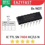 IC TTL SN 7404 N HC LS DIP Gerbang Logika NOT Invert Inverter Logic Gate SN74HC04 SN74LS04 SN74HC04N SN74LS04N 74HC04 74LS04