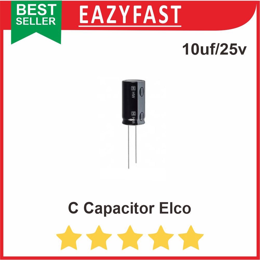 ginee_20251003150210796_4252030640.jpeg C Capacitor Elco 10uf / 25v 10uf/25v 25 volt Kapasitor Elko - Image 1