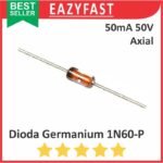Dioda Germanium 1N60 P 1N60P Kaca Glass Diode Axial RF Signal 5mA 50V