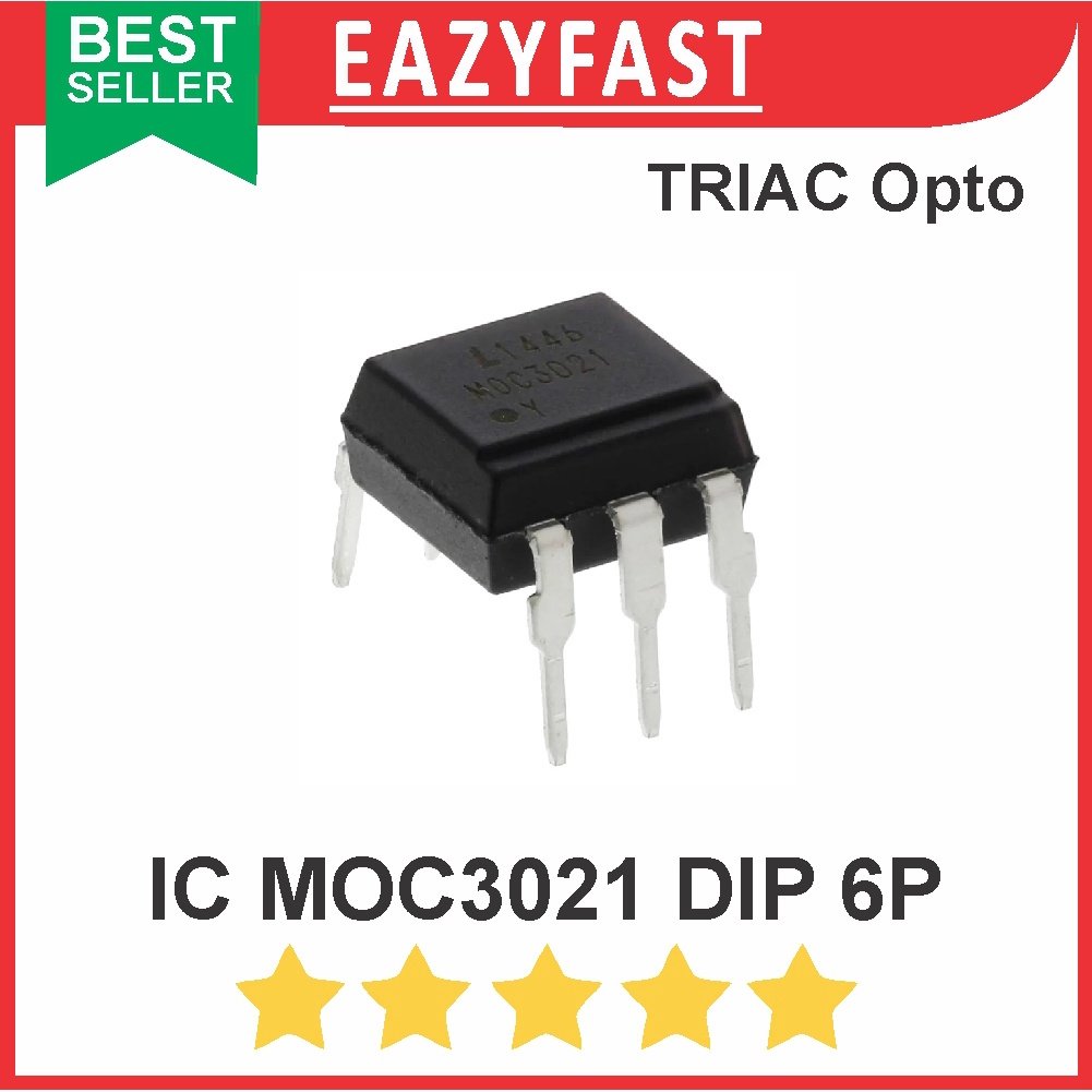 ginee_20251003165406780_8866210705.jpeg IC MOC3021 MOC 3021 Triac Optoisolator Optocoupler DIP 6 Pin AC Switch - Image 1