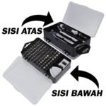 Obeng Set Lengkap 115 in 1 Magnet Baja Mur Baut Service Reparasi HP - Image 3