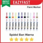 Spidol Ban Permanent Paint Marker Pen Putih Warna Warni QC Besi