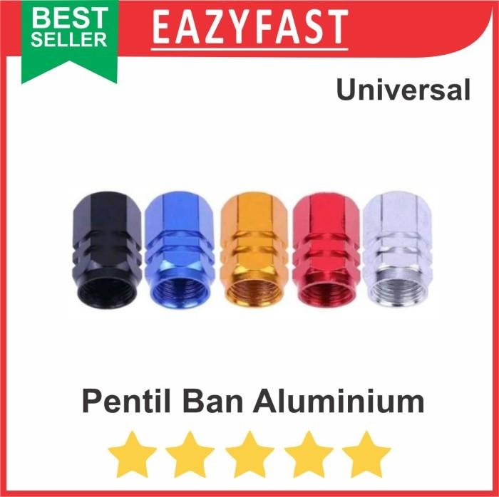 ginee_20251021103048482_2967123556.jpeg Tutup Pentil Ban Aluminium Besi Alloy Motor Mobil Alumunium Warna - Image 1