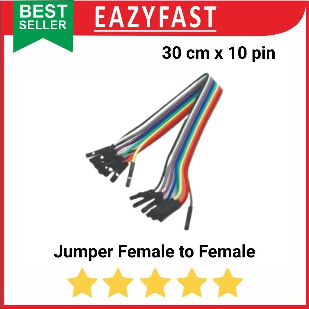 ginee_20251021165240580_6736300936.jpeg Kabel Jumper Cable Dupont 30 cm x10 Female Female Arduino Breadboard - Image 1