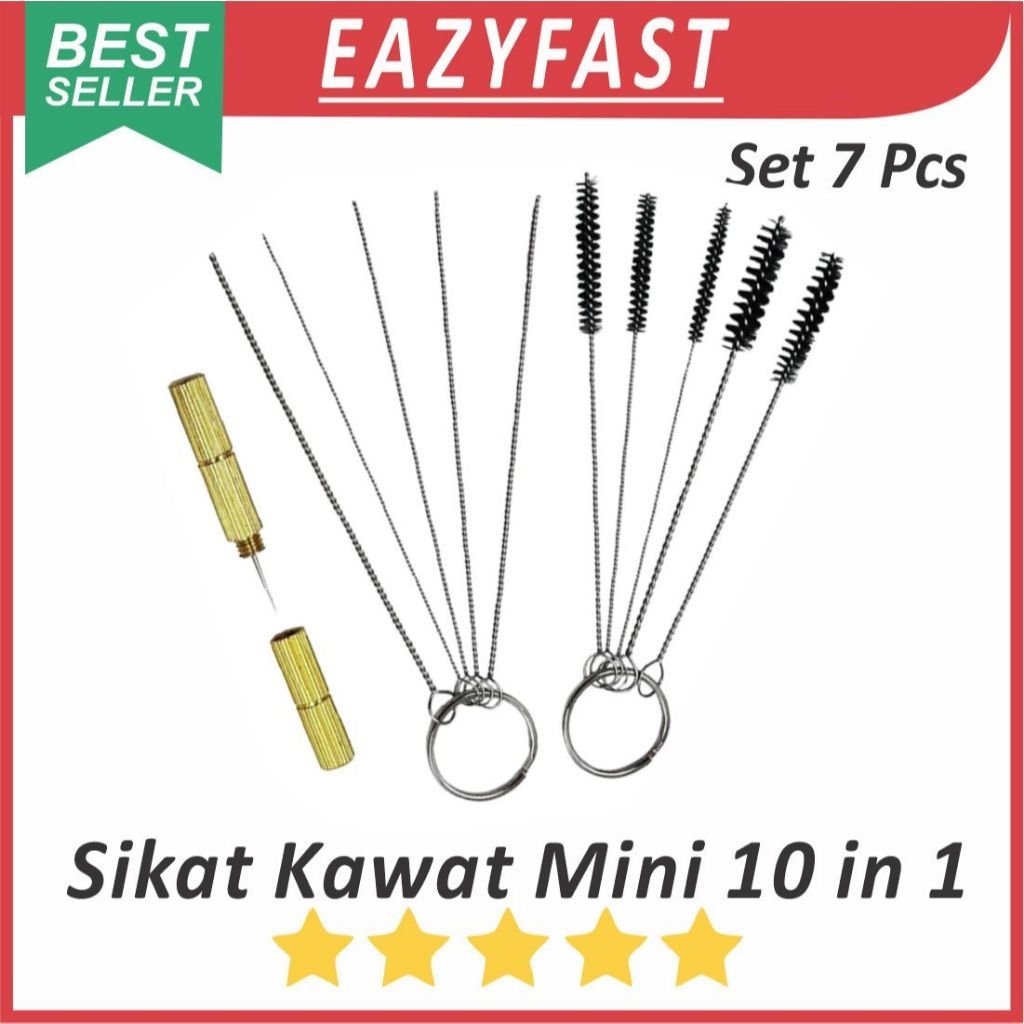ginee_20251027111415259_9170677649-1.jpeg Sikat Kawat Besi Mini Jarum Kawat Ulir Kecil Set 10 Pcs in 1 Cleaning Needle Tip Brush Tools - Image 1