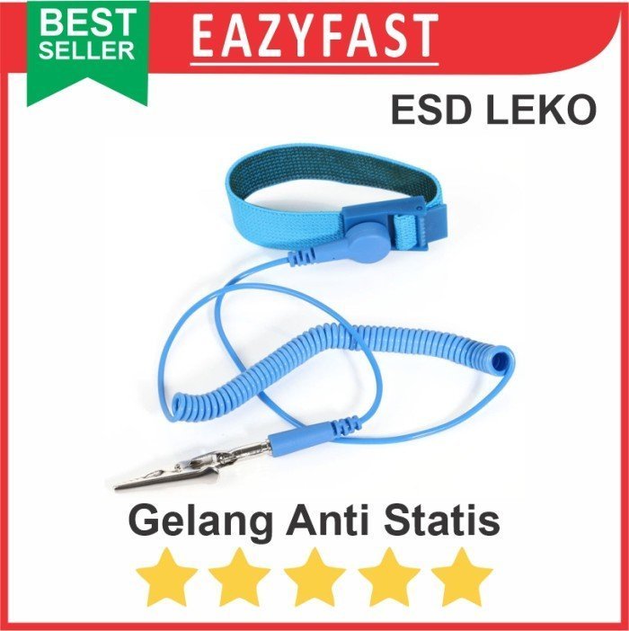 ginee_20241213115851934_0833129543.jpeg Gelang Anti Static Listrik Statis ESD Service Wrist Strap Band LEKO - Image 1