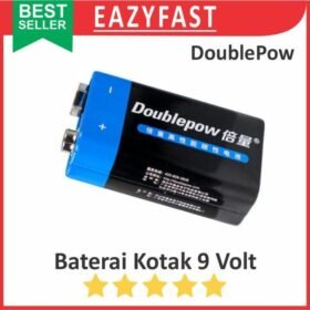 Baterai Kotak 9V DoublePow 9 V Volt Battery Batu Batre bkn ABC Alkaline