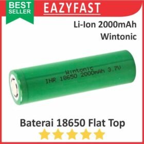 Baterai 18650 Wintonic 2000mAh Lithium Ion Li-Ion Batre Cas Ces Charge Recharge Ori Original Real