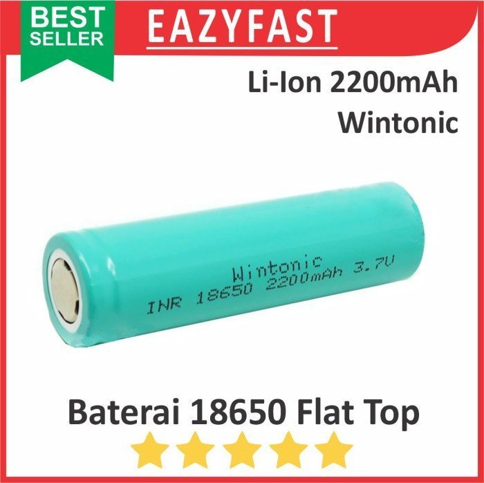 ginee_20250306114300857_1029869327.jpeg Baterai 18650 Wintonic 2200mAh Lithium Ion Li-Ion Batre Cas Ces Charge Recharge Ori Original Real - Image 1