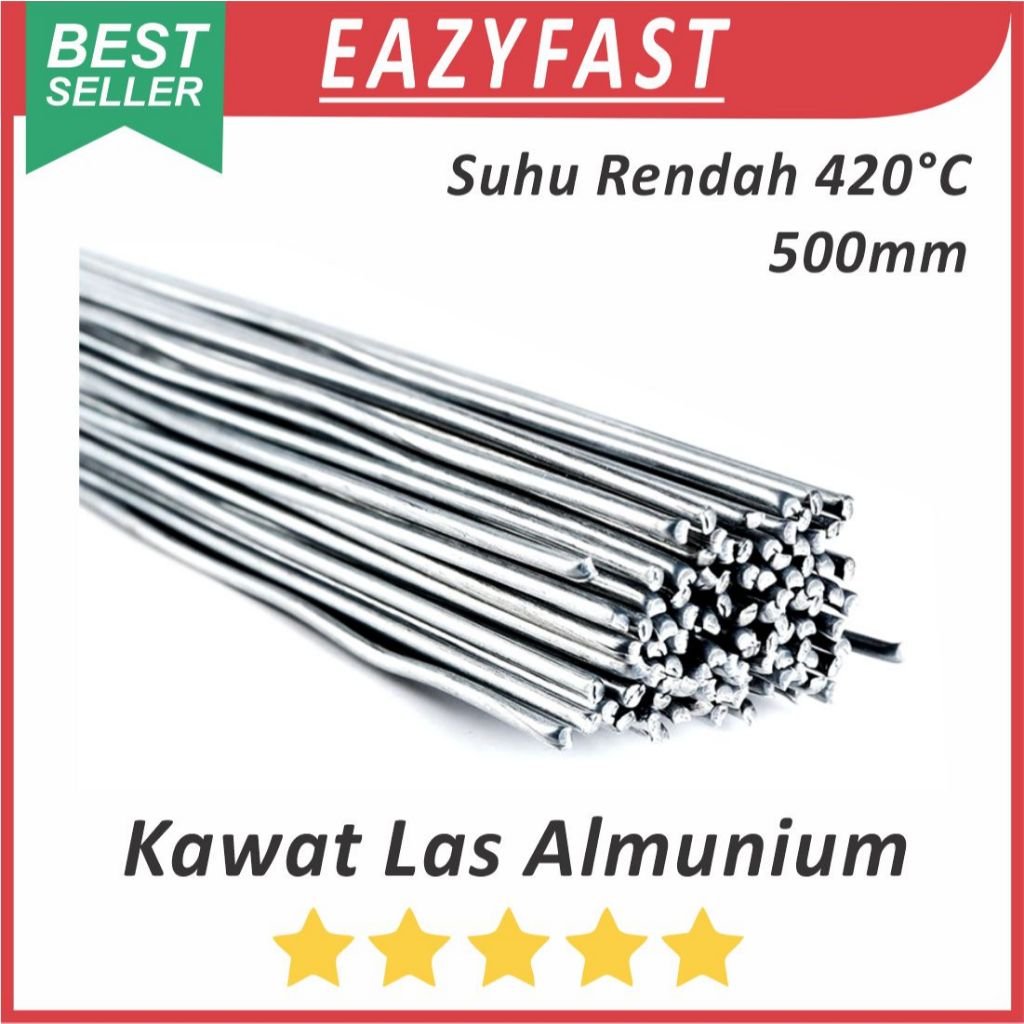 ginee_20251107111349068_6479868317.jpeg Kawat Las Almunium Suhu Rendah 50cm 1.8mm 2mm 2.5mm Low Temperature Aluminium Aluminum Tambal Flux Brazing Gas Torch - Image 1