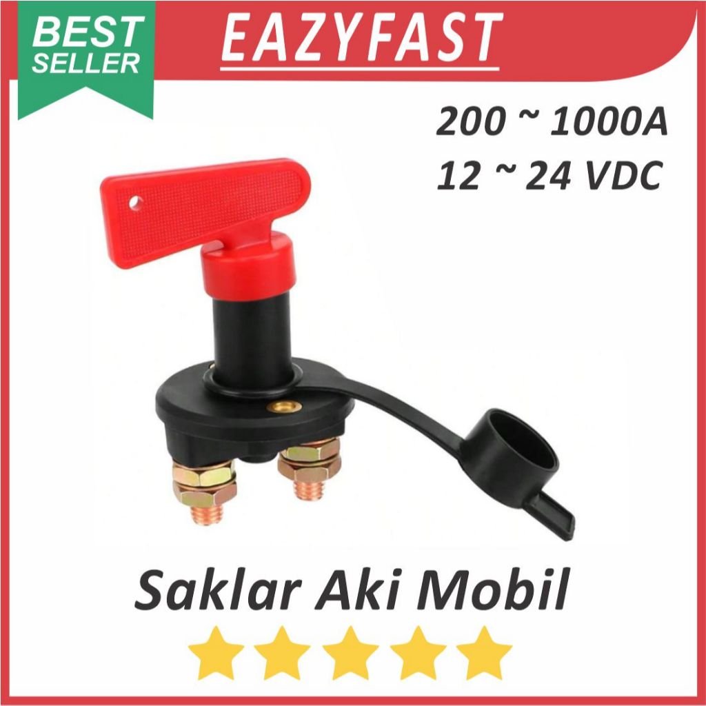 ginee_20251118161506397_4725992435.jpeg Saklar Pemutus Aki Mobil M10 Engine Main Cutoff Switch 12V 12 V Volt 200A 1000A High Current Arus Tinggi - Image 1