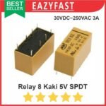 Relay 8 Kaki Pin DC 5V 5 V Volt SPDT Mini 30V 3A 250VAC