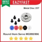 Metal Servo Round Bulat Horn Arm 25T MG995 MG996R Aluminum Standard RC