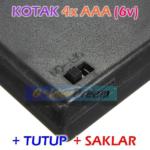 Case Kotak Tutup Saklar Switch Rumah Tempat Dudukan Baterai AAA A3 Isi 4 Port x4 4x Seri Kabel Casing Battery Holder 6V 6 V Volt - Image 2