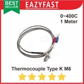 Probe Sensor Suhu Thermocouple Type K M6 Drat Halus 1 Meter  Thermo Couple Temperature Sensor