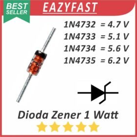 Dioda Zener Diode 1 Watt 4.7V 5.1V 5.6V 6.2V 1N4732 1N4733 1N4734 1N4735 4.7 5.1 5.6 6.2 V Volt 1W