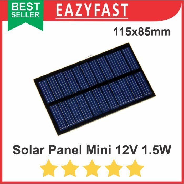 ginee_20241205143504845_4257777054.jpeg Mini Solar Cell Panel Surya PV Pembangkit Tenaga Matahari 12V 125ma - Image 1