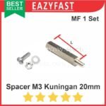 Spacer 20mm 2cm m3 Kaki Dudukan PCB Kuningan Metal Besi 1 set hex